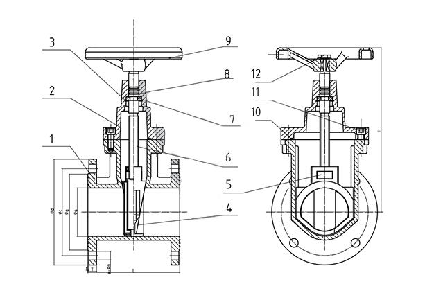 DIN3352 F4 PN10/PN16 Gate Valve